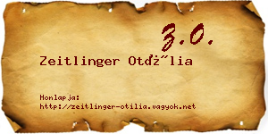 Zeitlinger Otília névjegykártya